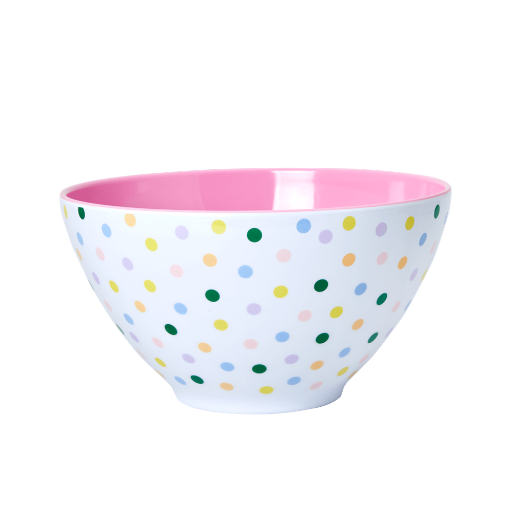 Melamine Salad Bowl Dot Print by Rice DK